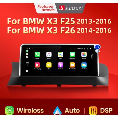 Junsun Android 10 For BMW X3 F25 X4 F26 CIC NBT System Car Radio Multimedia Video Players Android Auto CarPlay 2 din dvd