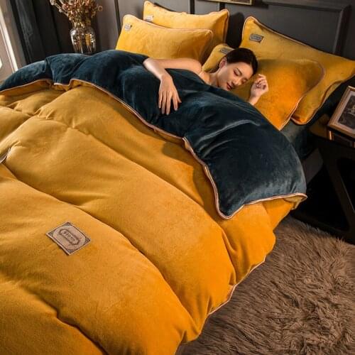 Beding Set Winter Warm Soft Double Side Plush Bed Blanket Magic Thick Duvet Cover Comforter Quilt Blanket Full Queen King Size