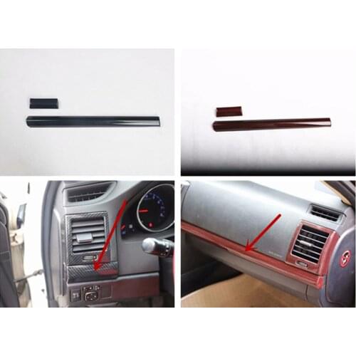 Free Shipping 2pcs/lot ABS Carbon fiber grain car instrument panel decoration cover for 2010-2016 Toyota REIZ