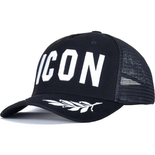 DSQICOND2 Brand Summer Mesh cap Embroidery ICON Letters Cotton Baseball Caps High Quality Cap Men Women Trucker Hats Dad Hat