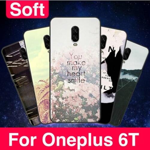 For Oneplus 6T A6010 Case coque Country style soft Silicone phone Case Oneplus6T Cover For Oneplus 6 T 1+6T Protection Shell