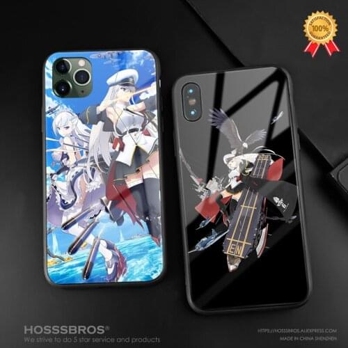 Enterprise Azur Lane anime Soft Silicone Tempered Glass Phone Case Cover Shell For iPhone 6s 7 8 Plus X XR XS 11 12 mini Pro MAX