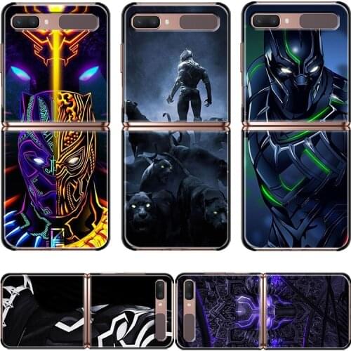 Black Panther Marvel Avengers Super Hero For Samsung Galaxy Z Flip 3 5G Black Mobile Shockproof Hard Capa Fundas Phone Case
