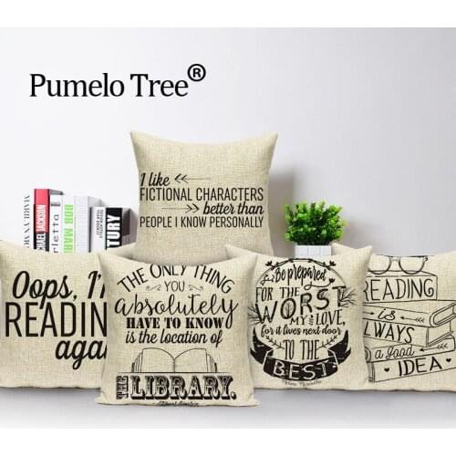 Letter nordic cushion cover black white cushions home decor Custom pillow cover linen Simple outdoor cushions throw pillows