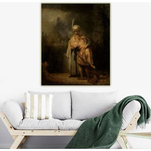 Citon Rembrandt《The Reconciliation of David and Absalom》Canvas Art Oil Painting Picture Wall Background Decor Home Decoration