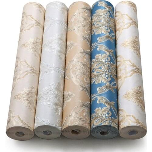 Classic Deep Embossed Pastoral 3d Flooring Bedroom TV Background Wall Paper Home Decor Living Room Non-woven Mural Wallpaper