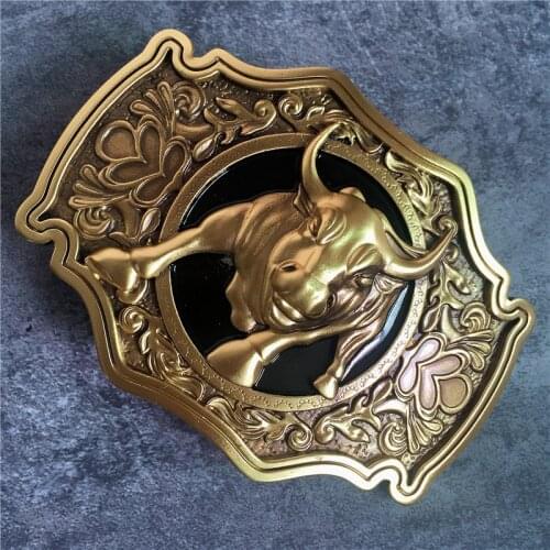 Chinese Style Brass Bull Belt Buckle For Man Belt High Quality Classical Leather Man Belt Buckle BK0090
