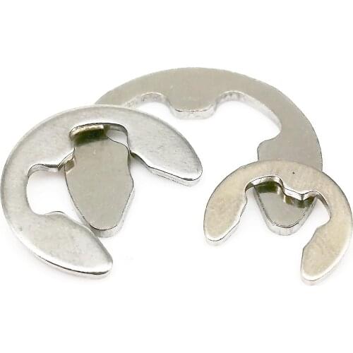 M1.2 M1.5 M2 M3 M3.5 M4 M5 M6 M7 M8 M9M10M11M12M13M15M16 304 Stainless Steel Shaft Retaining Ring Washer External E Clip Circlip