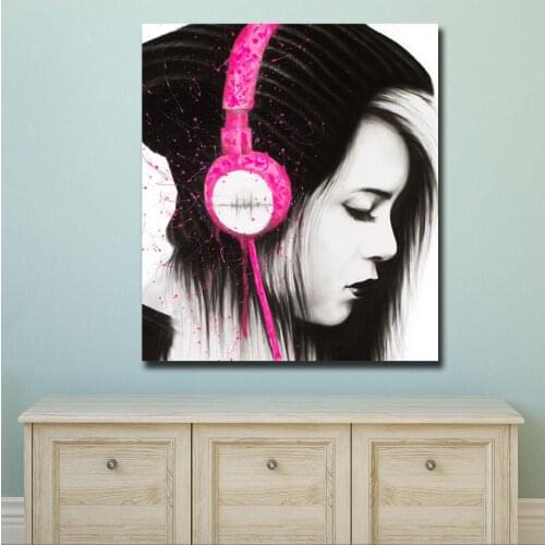 Fashion Wall Art Painting Music Time Canvas Wall Pictures for Living Room Office Bedroom Modern Canvas Oil Painting No Framed