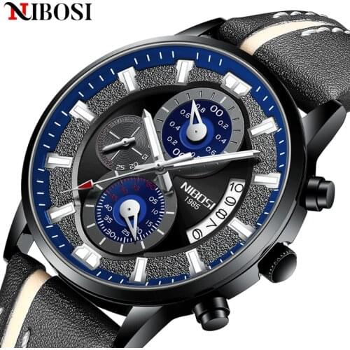 NIBOSI 2020 Fashion Mens Watches Top Brand Luxury Military Waterproof Clock Male Casual Sport Quartz Watch Relogio Masculino