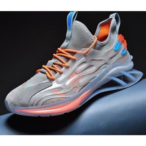 Fashion Mens Blade Running Shoes Breathable Reflective Sneakers High Quality Antiskid Damping Jogging Shoes Training Zapatillas