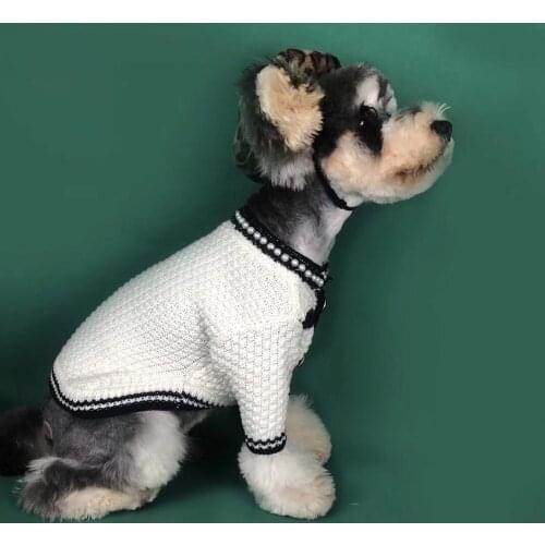 Fashion Dog Sweater For Small Dogs Luxury Dog Costumes for French Bulldog Chihuahua Clothing Puppy Schnauzer Outfit A73