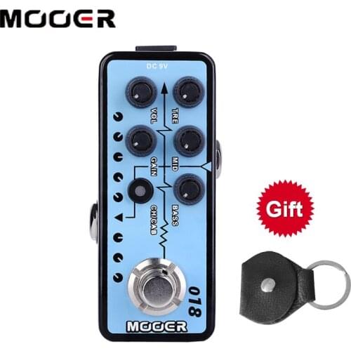 Mooer M018 CUSTOM 100 Electric Guitar Effects Pedal Speaker Cabinet Simulation Accessories Stompbox High Gain Tap Tempo Bass Pri
