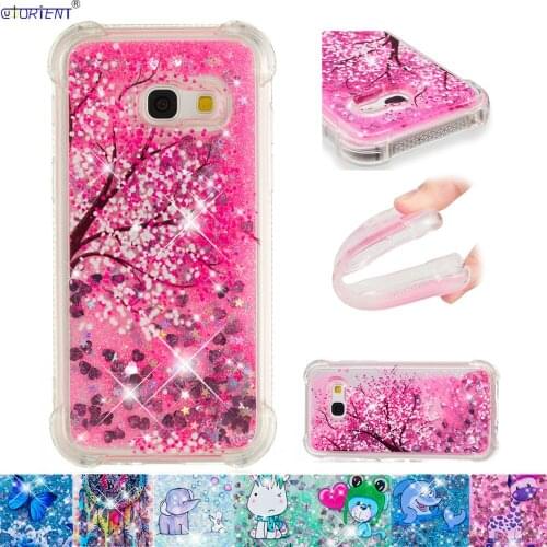 For Samsung Galaxy A5 2017 A520 Soft Silicone Shcokproof Case SM-A520F/DS Bling Dynamic Liquid Quicksand Cute Cover SM A520F/DS