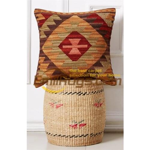 Kilim pillow covers Gorgeous Kilim Weave Wool Aubusson Simple Handmade Floral Wool Living Room