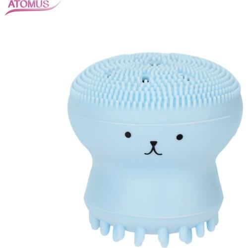 New Silicone Face Cleansing Brush Pore Cleaner Octopus Shape Cute Face Scrub Washing Cleansing Brush Skin Care Makeup Tool