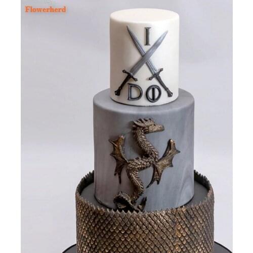 New Mermaid Scale Fondant Cake Silicone Mold Birthday Wedding Decoration DIY Chocolate Biscuit Mold Cake Decorating Tools