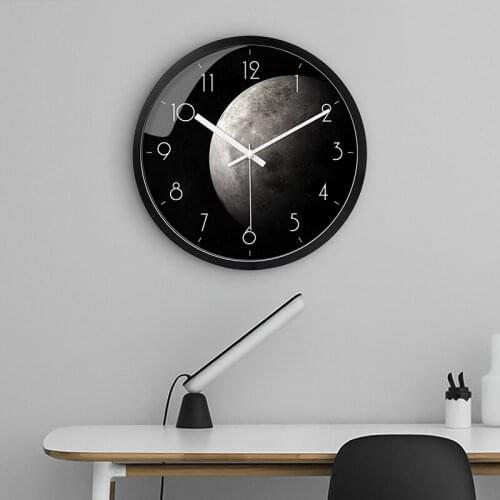 Simple Nordic art wall watch modern creative star sky wall clock living room household silent clock wall quartz clock