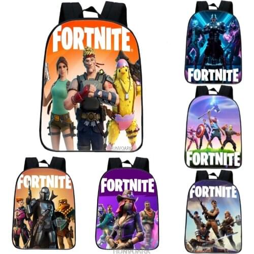 3D Printing FORTNITE Backpack For Kids Games 12inch SchoolBags For Girls Boys Children kindergarten School Backpack