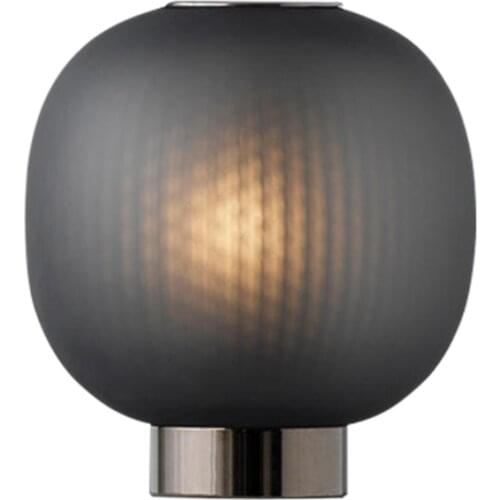 Modern New Glass Table Lamp Smoke Glass Table Light E27 LED Reading Light Black or White Glass Shade Decoration Lighting