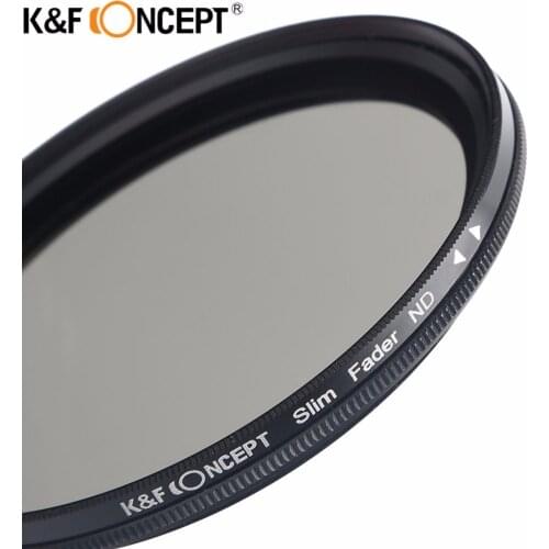 K&F CONCEPT ND2-ND400 37MM Slim Fader Variable ND2 to ND400 Adjustable ND Neutral Density Lens Filter +Microfiber Cleaning Cloth