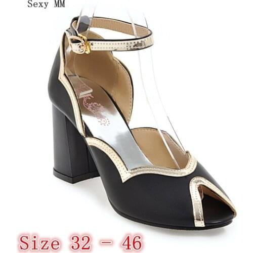 Peep Toe High Heels Women Pumps High Heel Shoes Woman Party Shoes Kitten Heels Small Plus Size 32 33 - 40 41 42 43 44 45 46