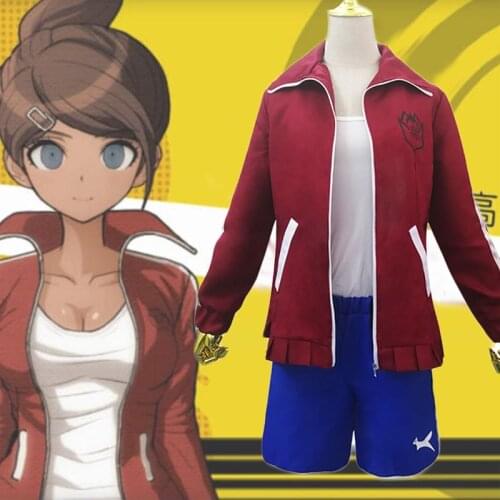 Japanese Campus Uniform Anime Danganronpa Asahina Aoi Cosplay Costumes Full Set Wig Daily Women Girls Sports Clothing C103M22