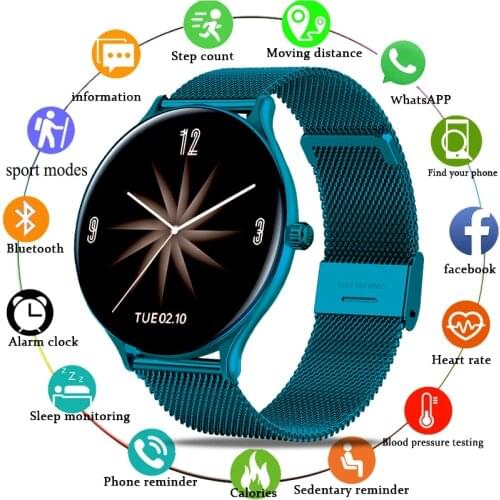 Women Smart Watch Real-time Weather Forecast Activity Tracker Heart Rate Monitor Sports Ladies Smart Watch Men For Android IOS