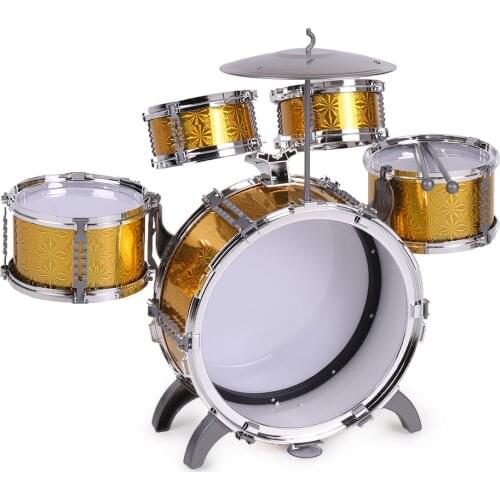 3 Colors Kids Drum Set Musical toys Instrument Toy lightweight 5 Drums with Small Cymbal Stool Drum Sticks Toys for Children