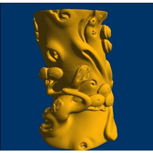 3D model relief for cnc in STL format pen container Glossy ganoderma Pen holder