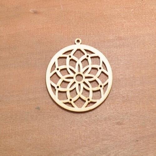 50 pcs earrings women Wooden Blank Circle Shape wooden earrings