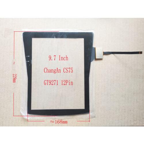 9.7 Inch Capacitive Touch Screen Digitizer Sensor For ChangAn CS75 Honda Toyota GT9271 12Pin 229*168mm