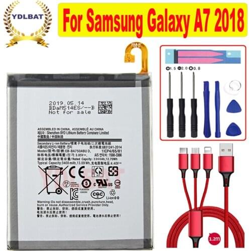 3400mAh EB-BA750ABU Battery For Samsung Galaxy A7 2018 version A730x A750 SM-A730x A10 SM-105F/DC+USB cable+toolki