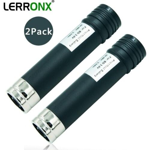 LERRONX 2PCS NI-MH Rechargeable Battery 3.6V 3000mAh Replacement Bateria for Black & Decker Versapak VP100C VP105C VP110C VP143