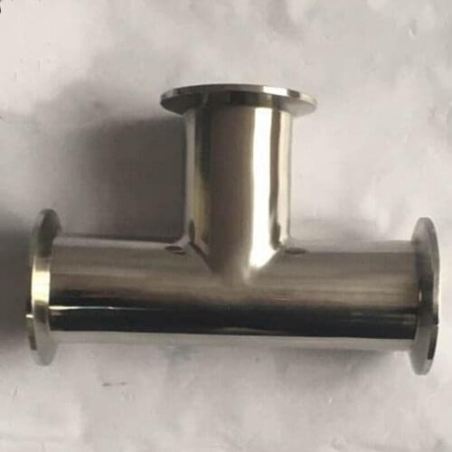 Free shipping 1.5'' 19mm Sanitary Tri Clamp 3 Way Tee 304 Stainless Steel Sanitary Ferrule Tee Connector Pipe Fitting 1.5" Tri