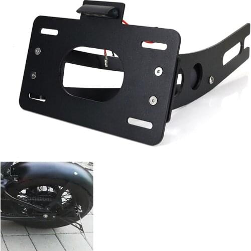 Side License Plate Holder Fit for Honda Shadow VT 600 C 1988-2000 Side Fender Eliminator Side Mount License Plate Holder