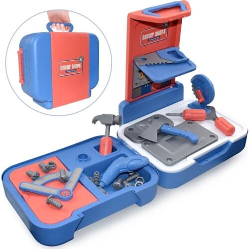 Kids Toolbox Kit Educational Toys Simulation Repair Tool Toys Drill Plastic Game Learning Engineering Pretend Play Toys For Boy