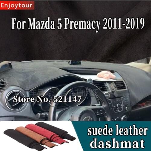 For Mazda5 Mazda 5 Premacy 2011-2019 2012 2013 2014 Suede Leather Dashmat Dashboard Cover Pad Dash Mat Car-styling Accessories
