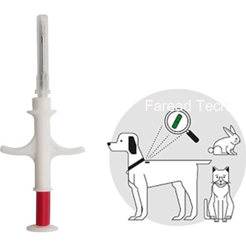FDX-B ISO11784/5 cat dog microchip animal syringe ID implant pet chip needle vet RFID injector tag for aquaculture fish