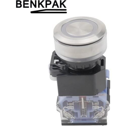 Button stainless steel LA38 self-resetting self-locking metal switch