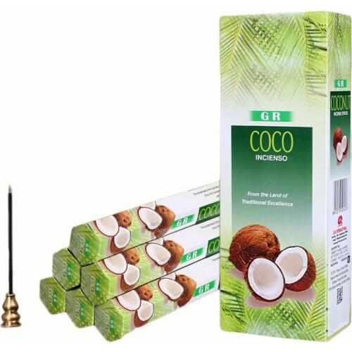 Coconut 120pcs Indian Incense Sticks Handmade Coffee Home Fragrance for Wooden Incense Holder for Home Decor Fresh Air