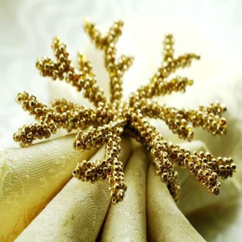 Glass beades napkin ring blue color , decoration napkin holder made from glass