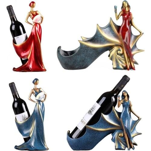 Retro Creative Decor Resin Stand For Chef Wine Bottle Home Furnishing Decoration Crafts Ornaments Wine Display Holder Shelf Rack