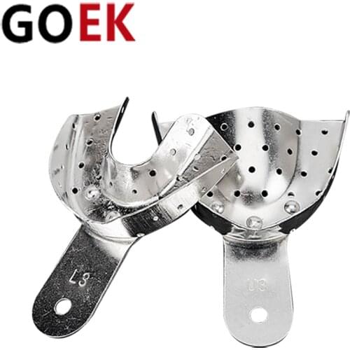 5 Pairs Dental Tray Stainless Steel With Holes Full/Side Mouth Partial Accurate Take-up Mold Tray High Temperature Disinfection