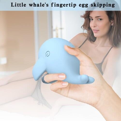 Mini Wand Vibrator Whale Shaped Cordless Vibrating Massager Rechargeable Female Masturbation Device for Adult A7