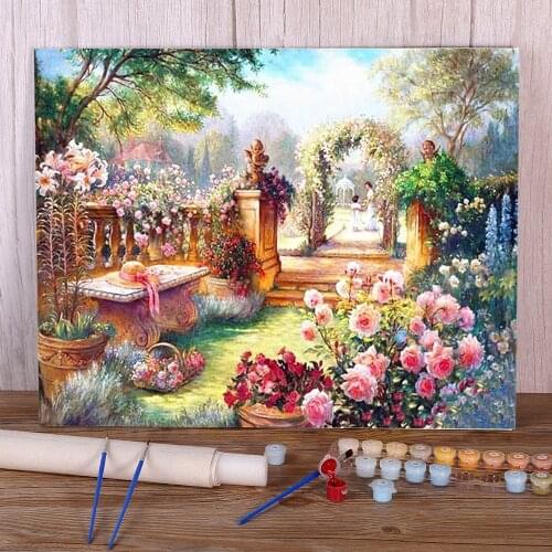 Scenery Landscape Painting By Numbers Kit Oil Paints 50*70 Paiting By Numbers Decorative Paintings Kids Wholesale Drawing