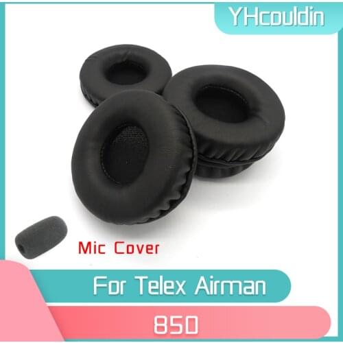 YHcouldin Earpads For Telex Airman 850 Headphone Mic Cover Accessaries Replacement Wrinkled Leather
