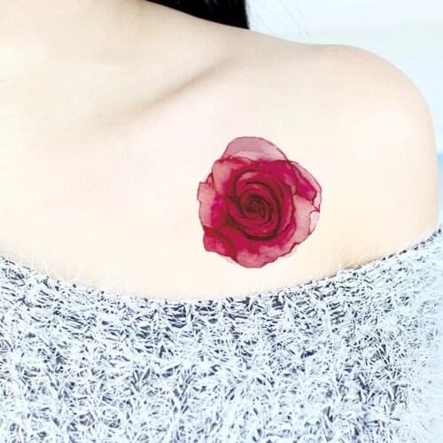 New Fashion Sexy Colorful Tattoo Waterproof Stickers Beautiful Flowers Tattoo Women New Waterproof Temporary Tattoo Sticker Body