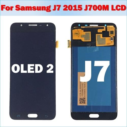 For Samsung J7 OLED2 New LCD For Samsung J7 2015 J700 SM-J700F J700M J700H/DS Display Touch Screen Digitizer Assembly Workable
