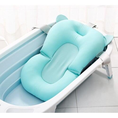 Baby Shower Portable Air Cushion Bed Babies Infant Baby Bath Pad Non-Slip Bathtub Mat New Born Safety Security Bath Seat Support